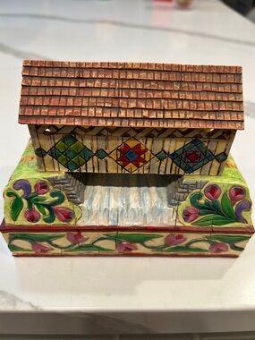 Jim Shore Hand-Painted Covered Bridge “Shelter Across The Creek”